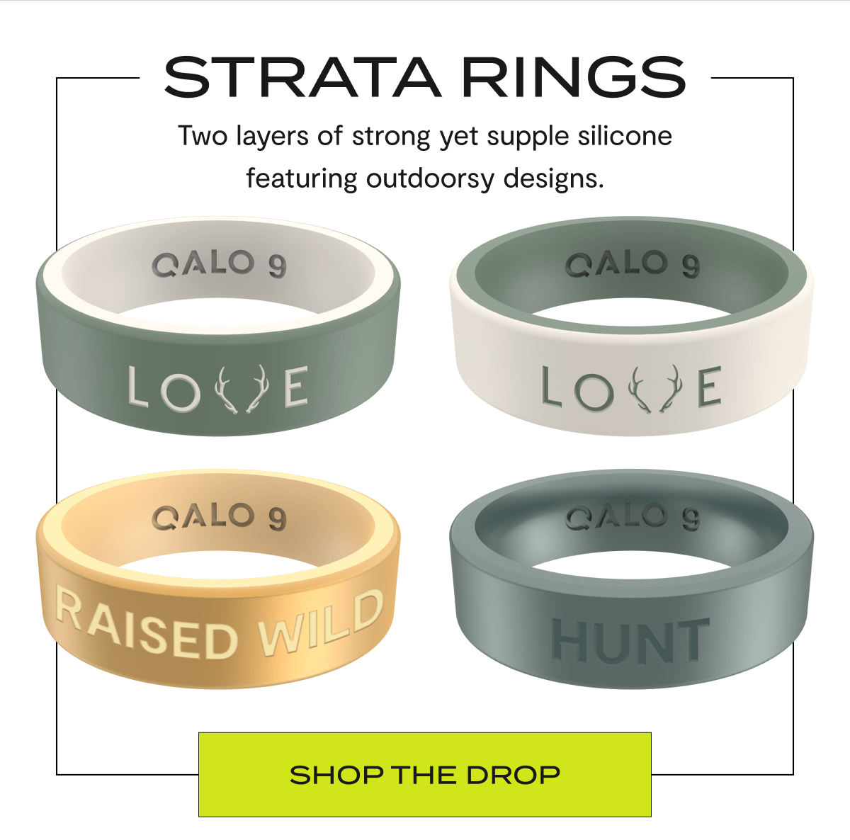 Strata Rings | Two layers of strong yet supple silicone featuring outdoorsy designs. | Shop The Drop