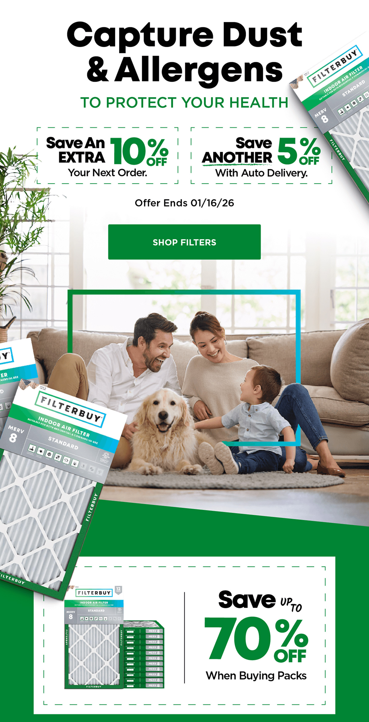 Capture Dust & Allergens to protect your health