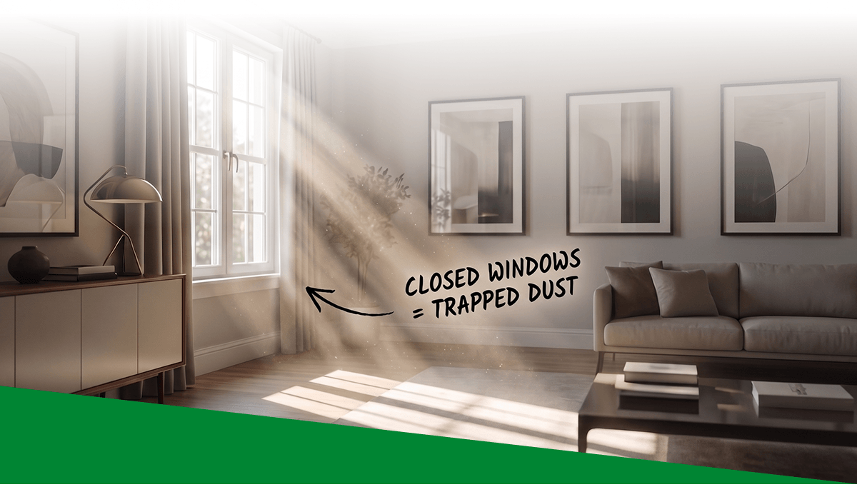 Closed Windows = Trapped Dust