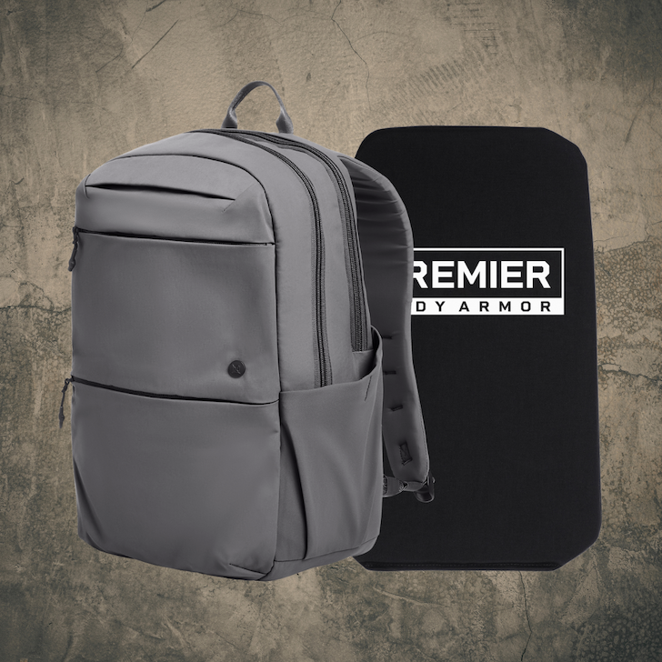 grey vertx anyday backpack with body armor insert