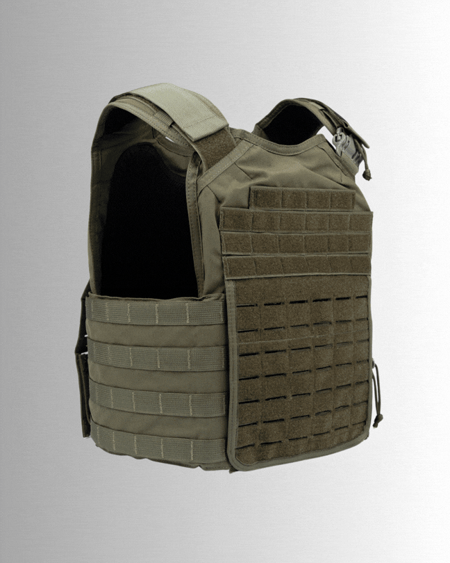 gif showing core mission plate carrier in three color options