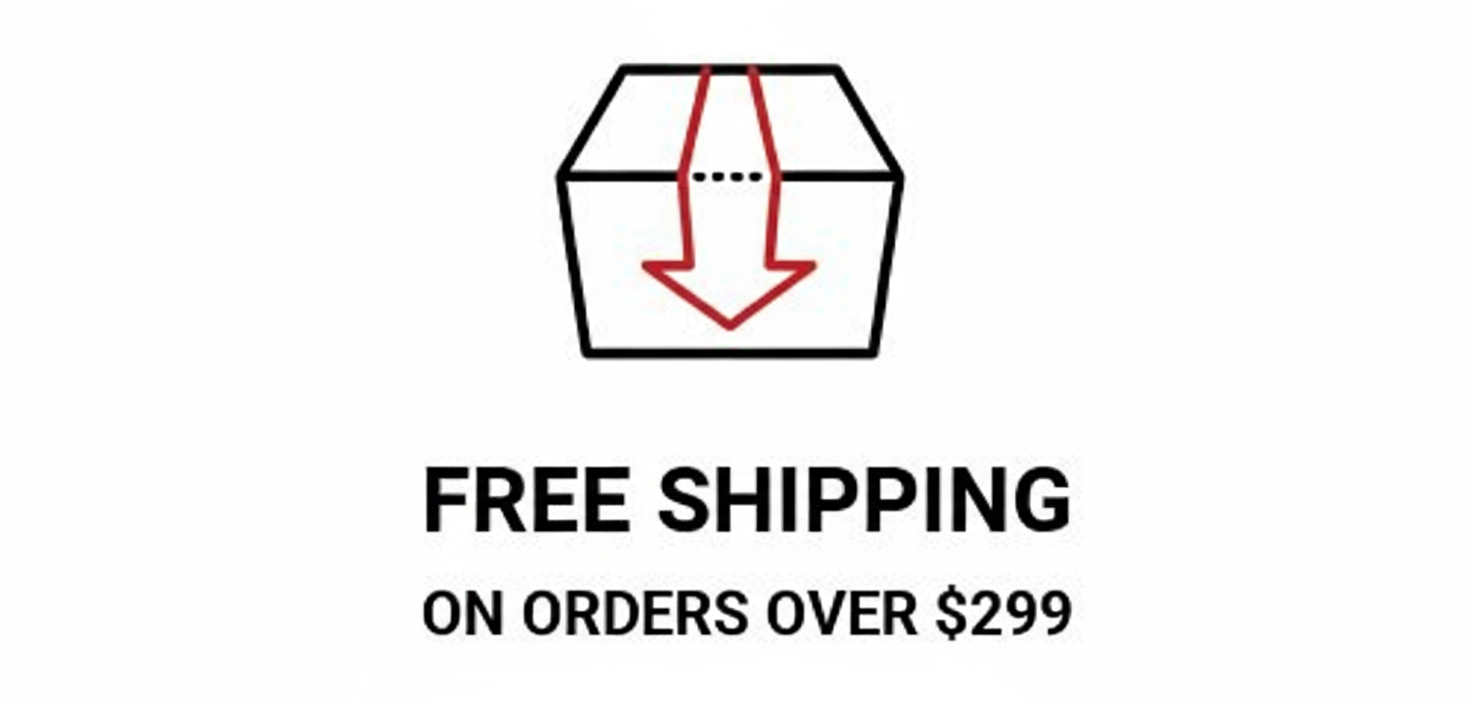 an image of a box with a red arrow on it and the words free shipping on orders over an image of a box with a red arrow on it and the words free shipping on orders over