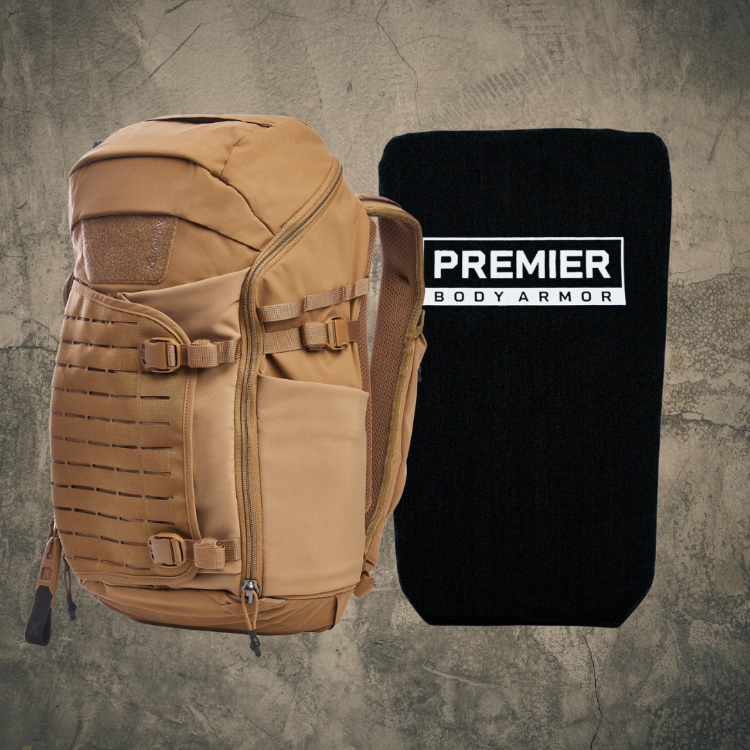 coyote brown vertx siege backpack with premier body armor insert