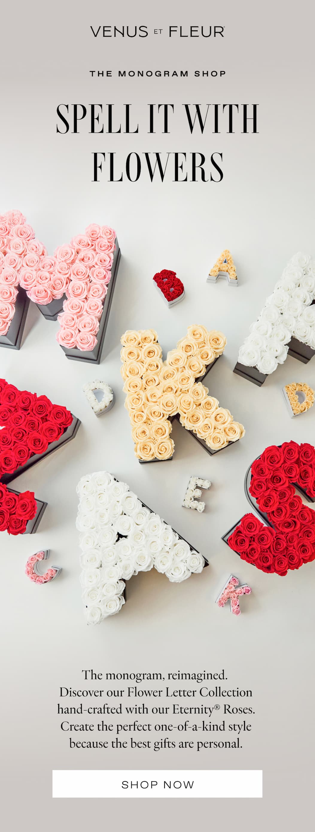 Real Flowers That Last A Year: Spell Your Love In Flowers