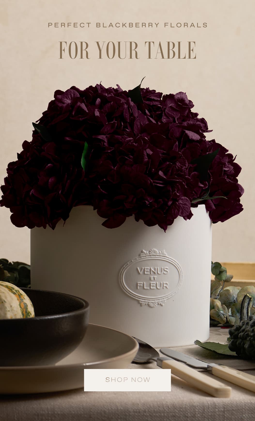 PERFECT BURGUNDY FLORALS: For Your Table