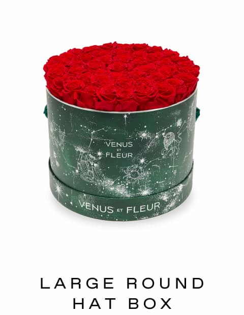 LARGE ROUND HAT BOX CELESTE