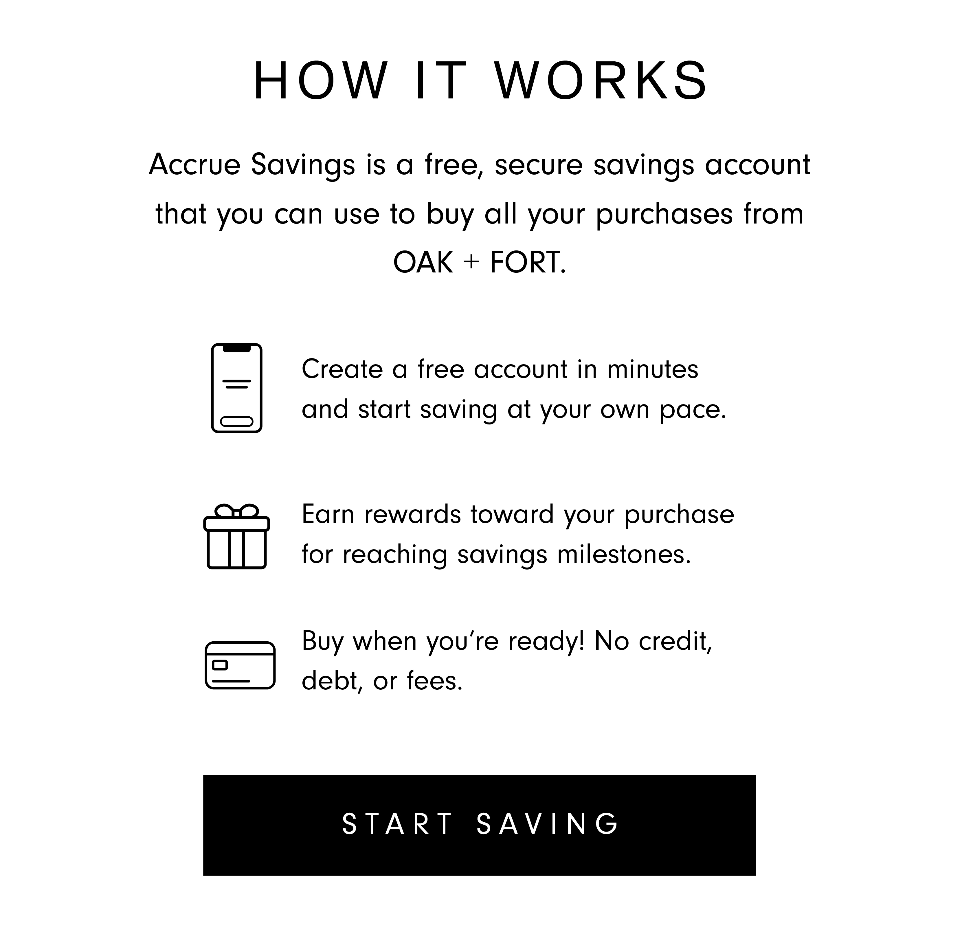 OAK + FORT X Accrue Savings Oak And Fort