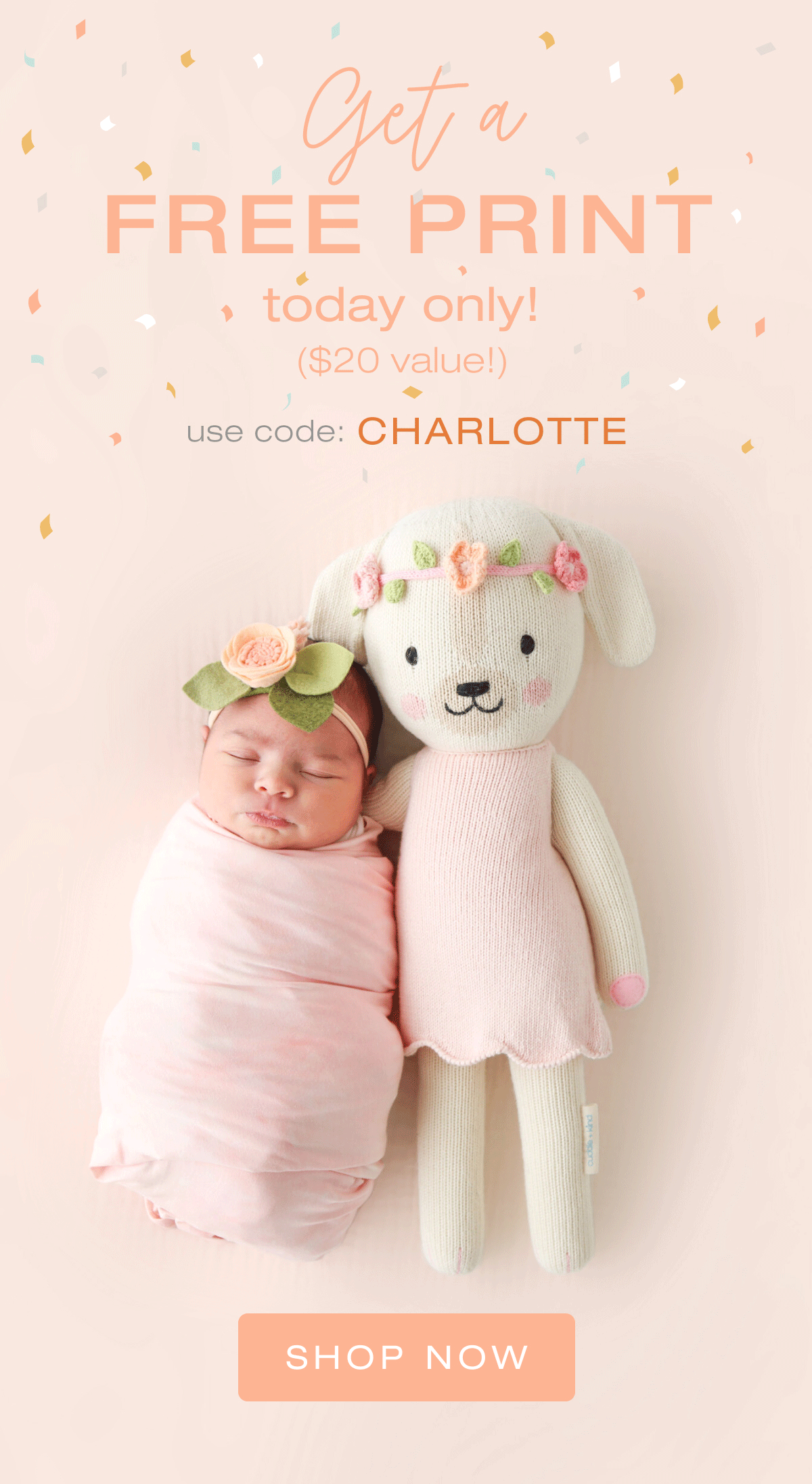 enjoy a FREE print (20 value!) today only Cuddle & Kind