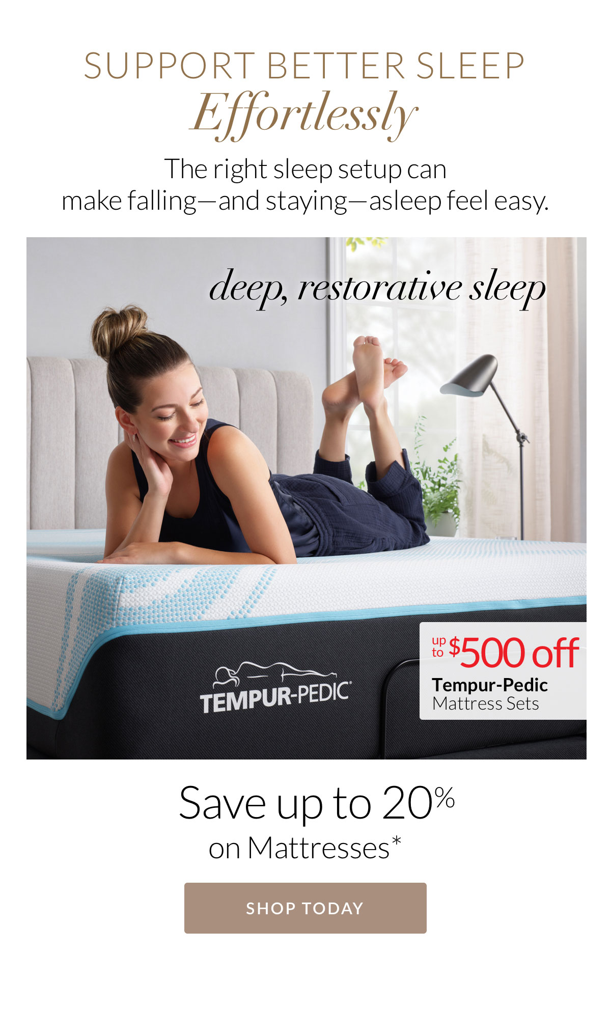 Save up to 20% on Mattresses