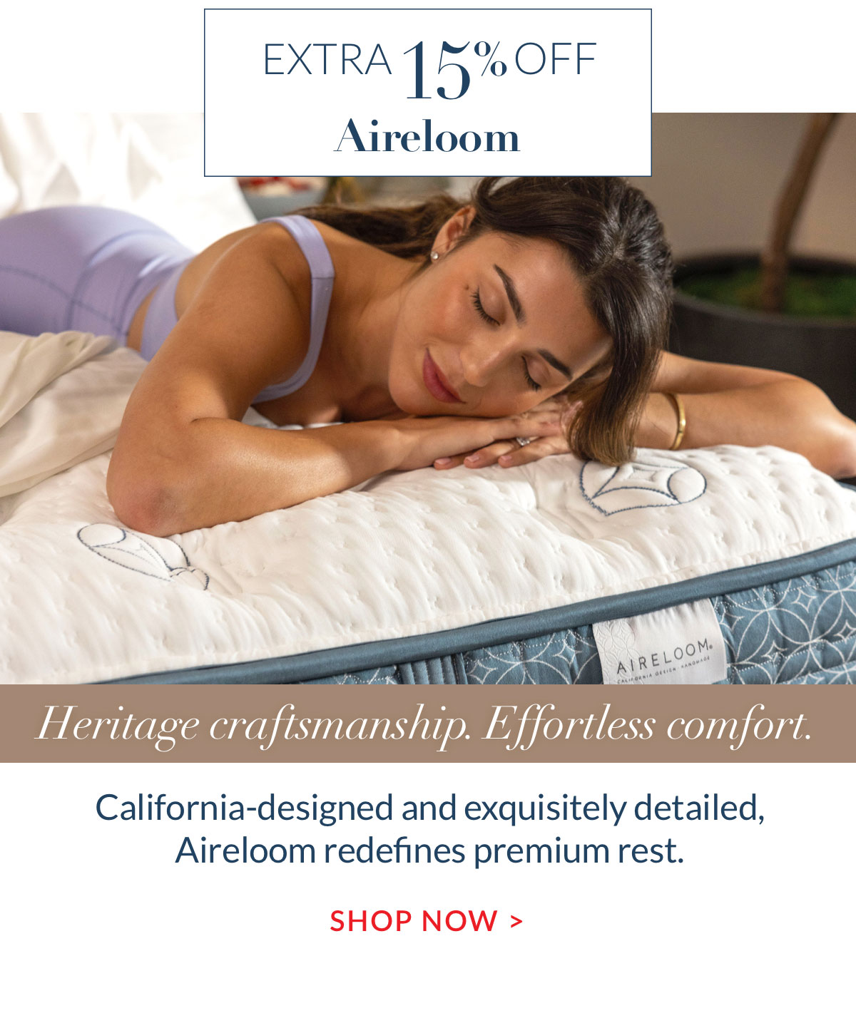 Extra 15% off Aireloom