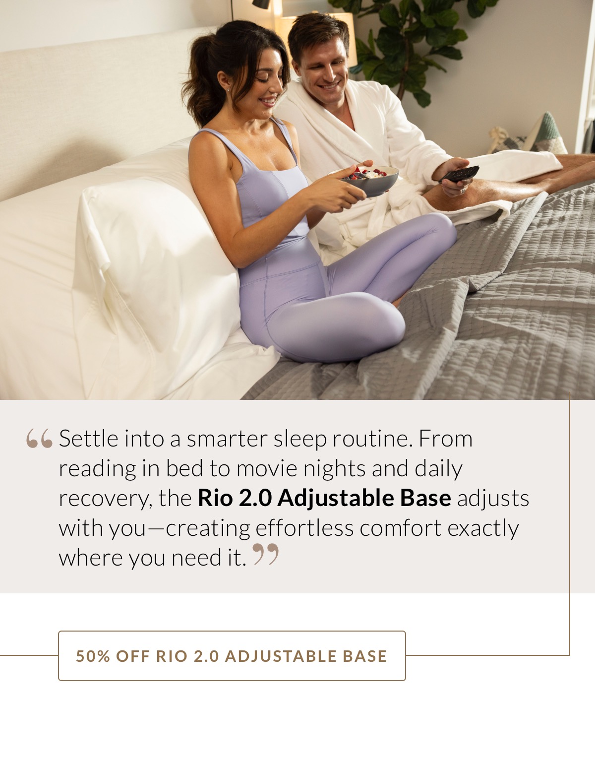 50% off Rio 2.0 Adjustable Base