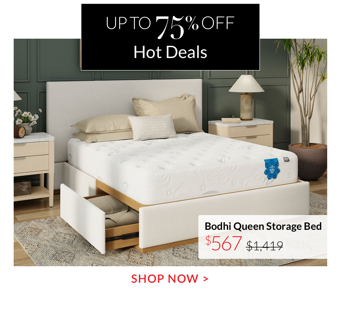 Up to 75% off Hot Deals