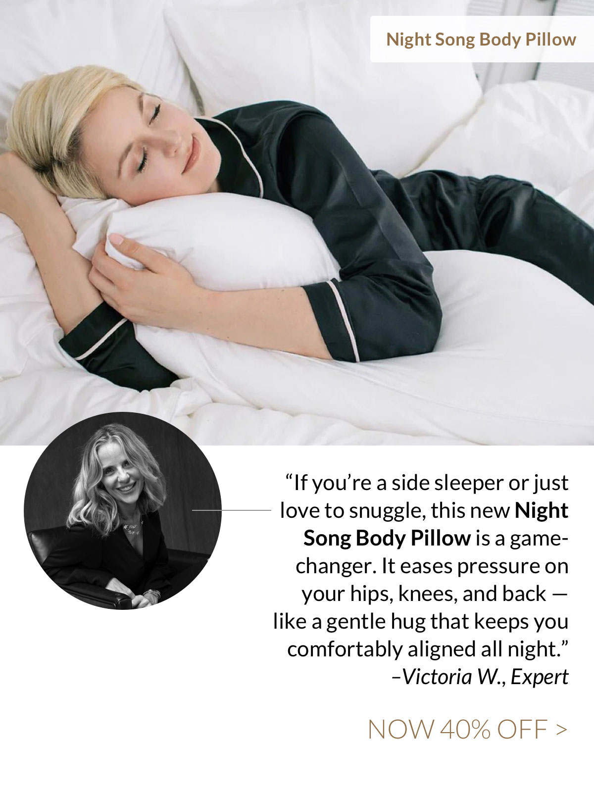 Night Song Body Pillow 40% off