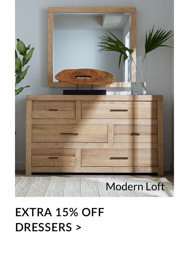 Extra 15% off Dressers