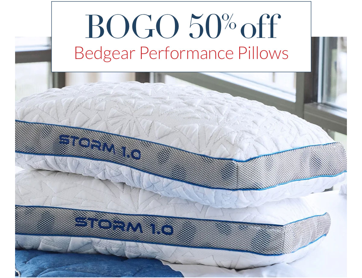 BOGO 50% off Bedgear Performance Pillows