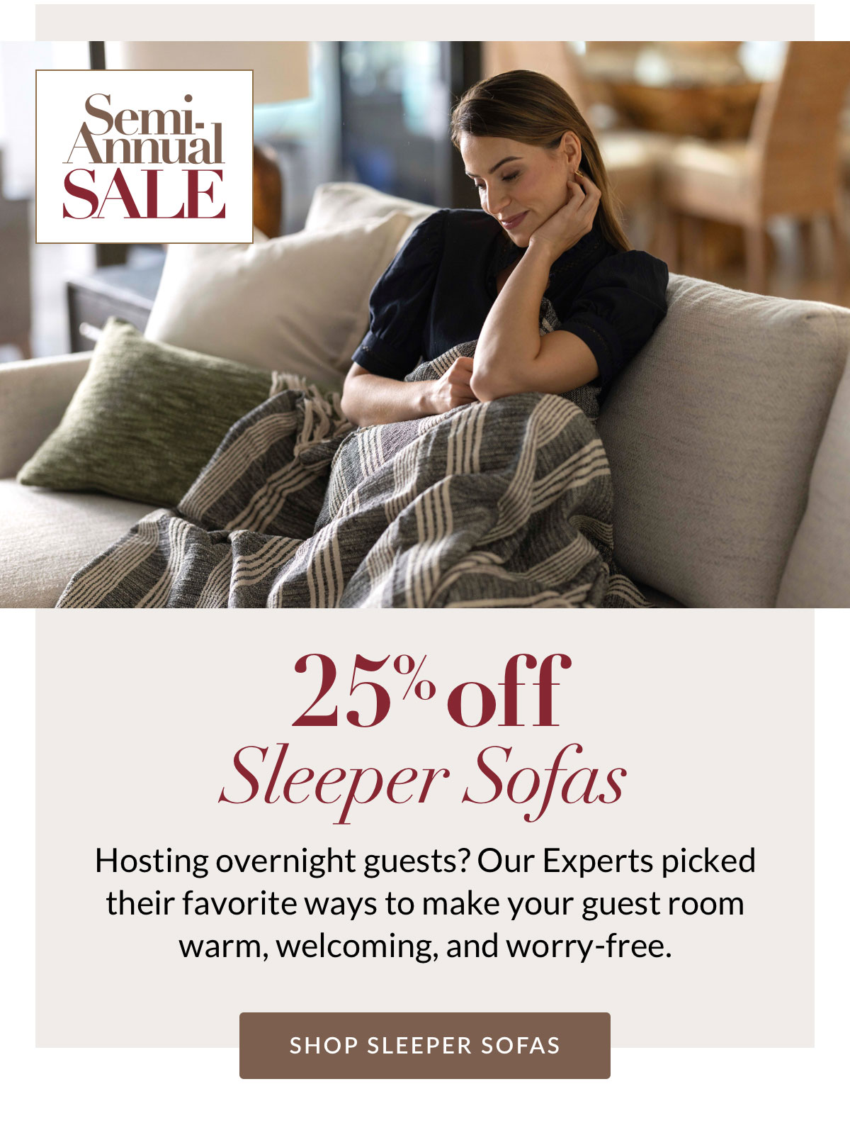 25% off Sleeper Sofas