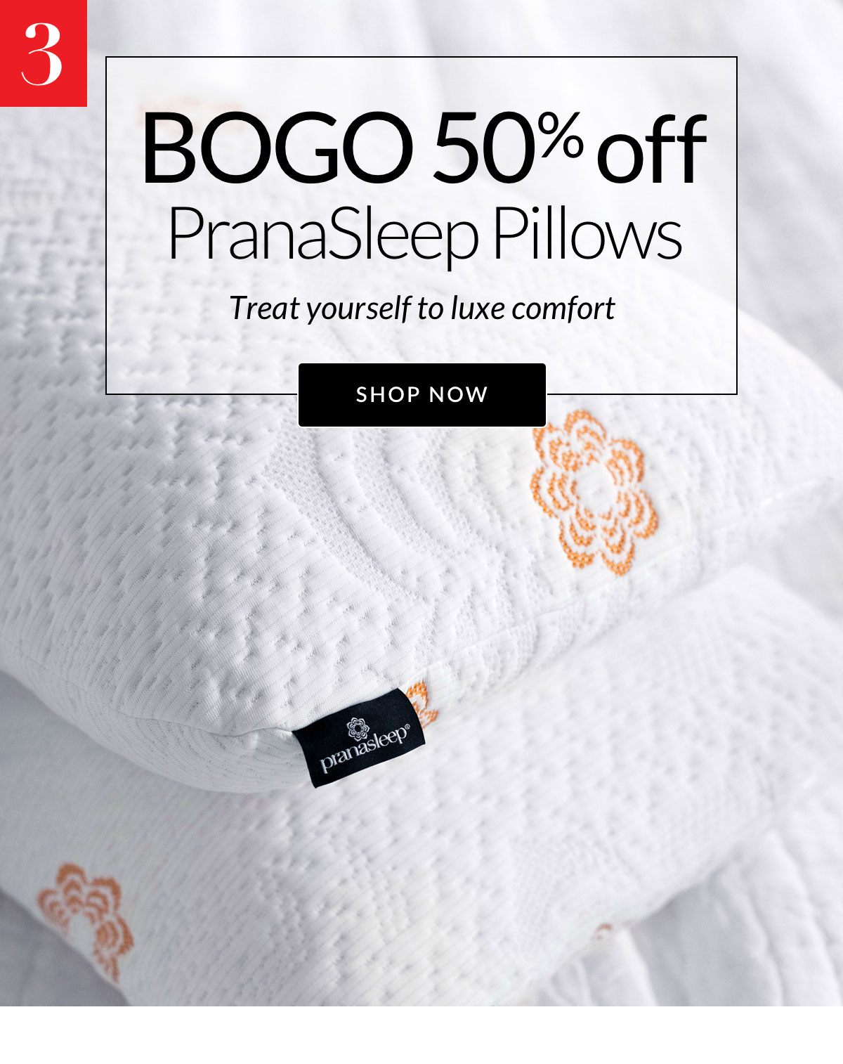 BOGO 50% off PranaSleep Pillows - Shop Now