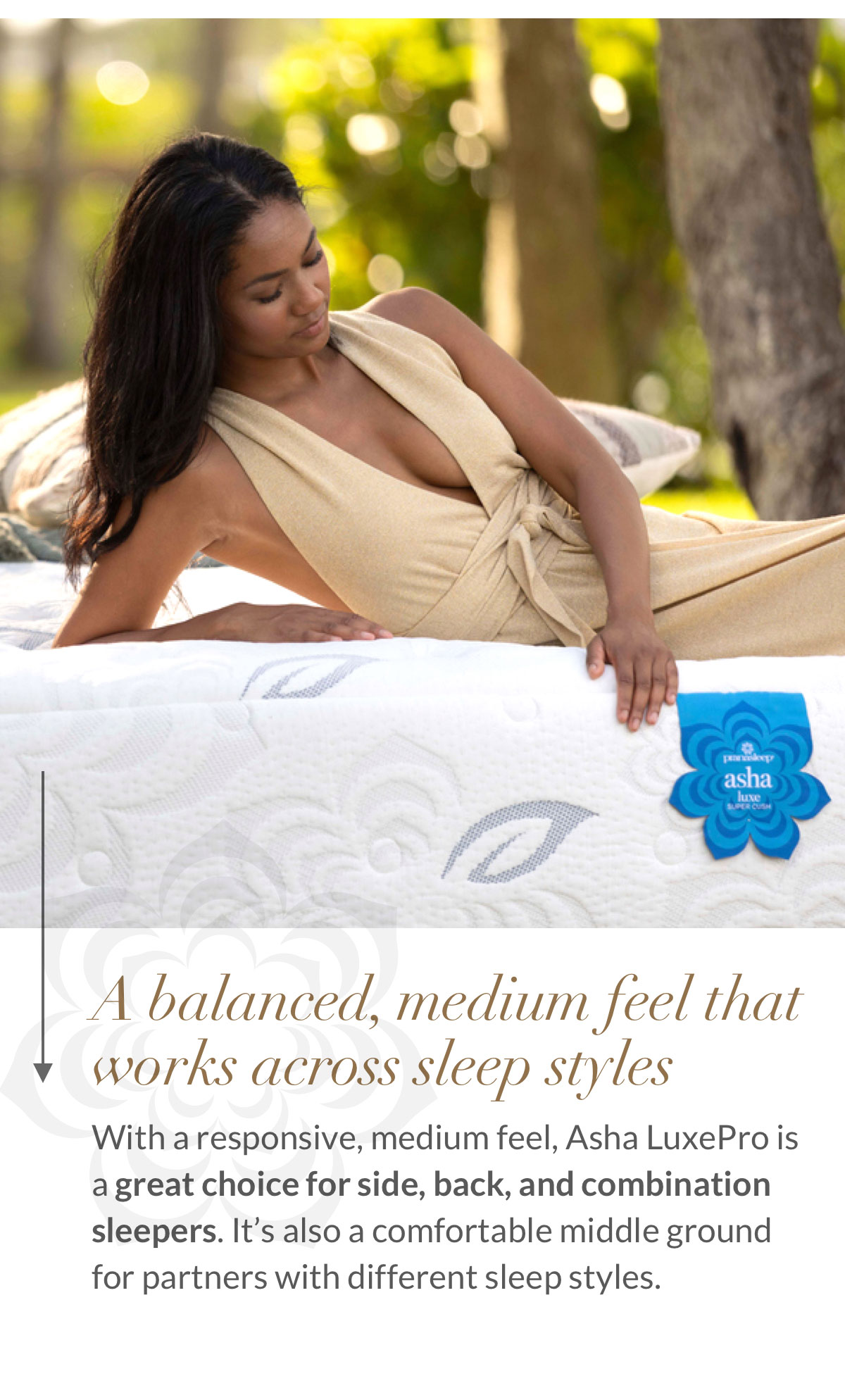 A balanced, medium feel that works across sleep styles