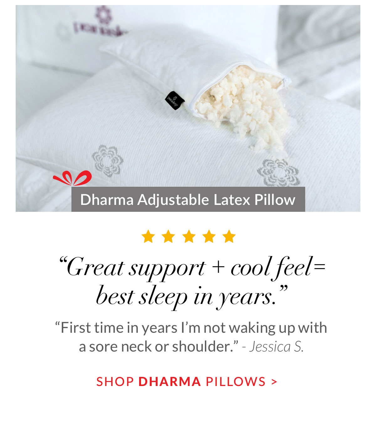 Shop Dharma Adjustable Latex Pillow