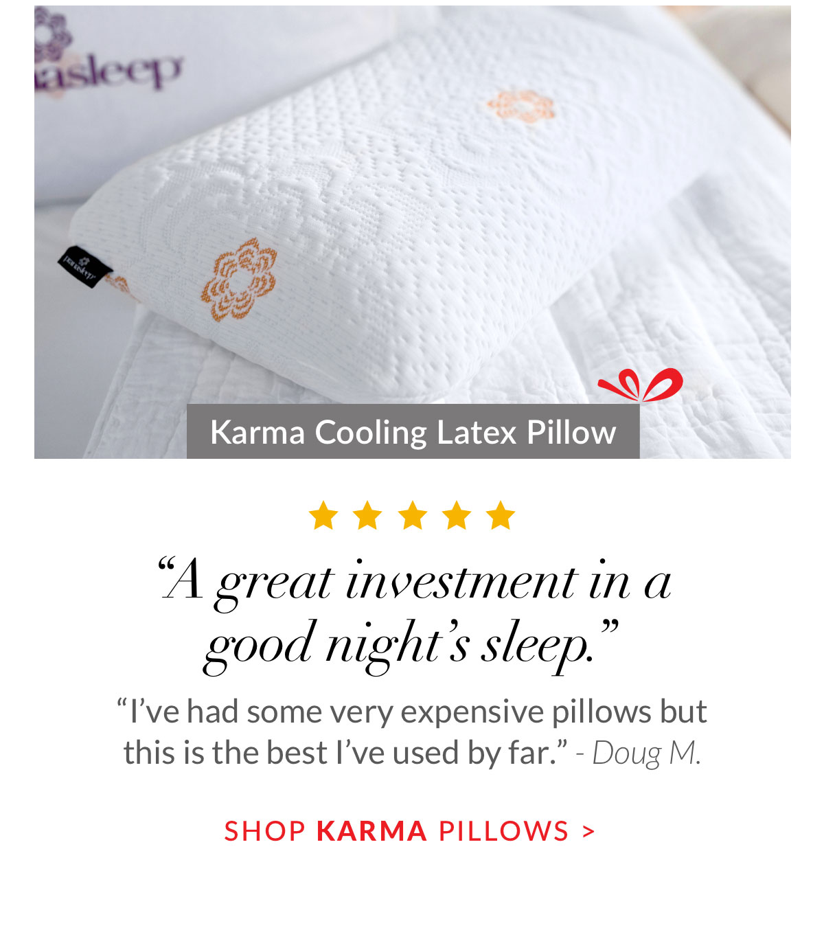 Shop Karma Cooling Latex Pillow