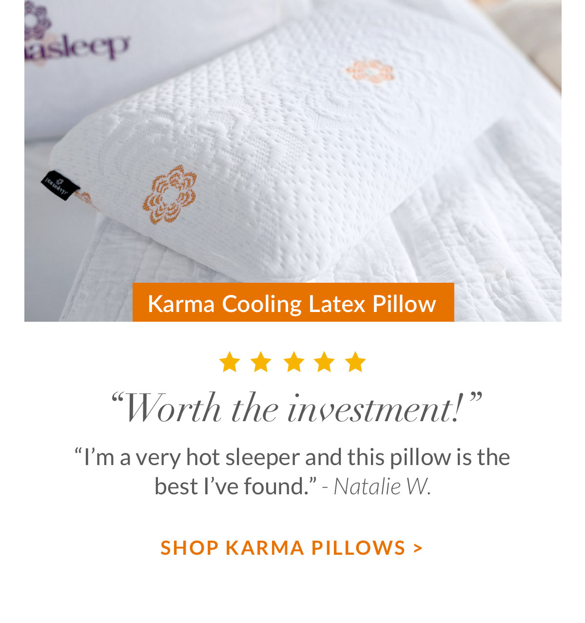 Shop Karma Cooling Latex Pillow Shop Karma Cooling Latex Pillow