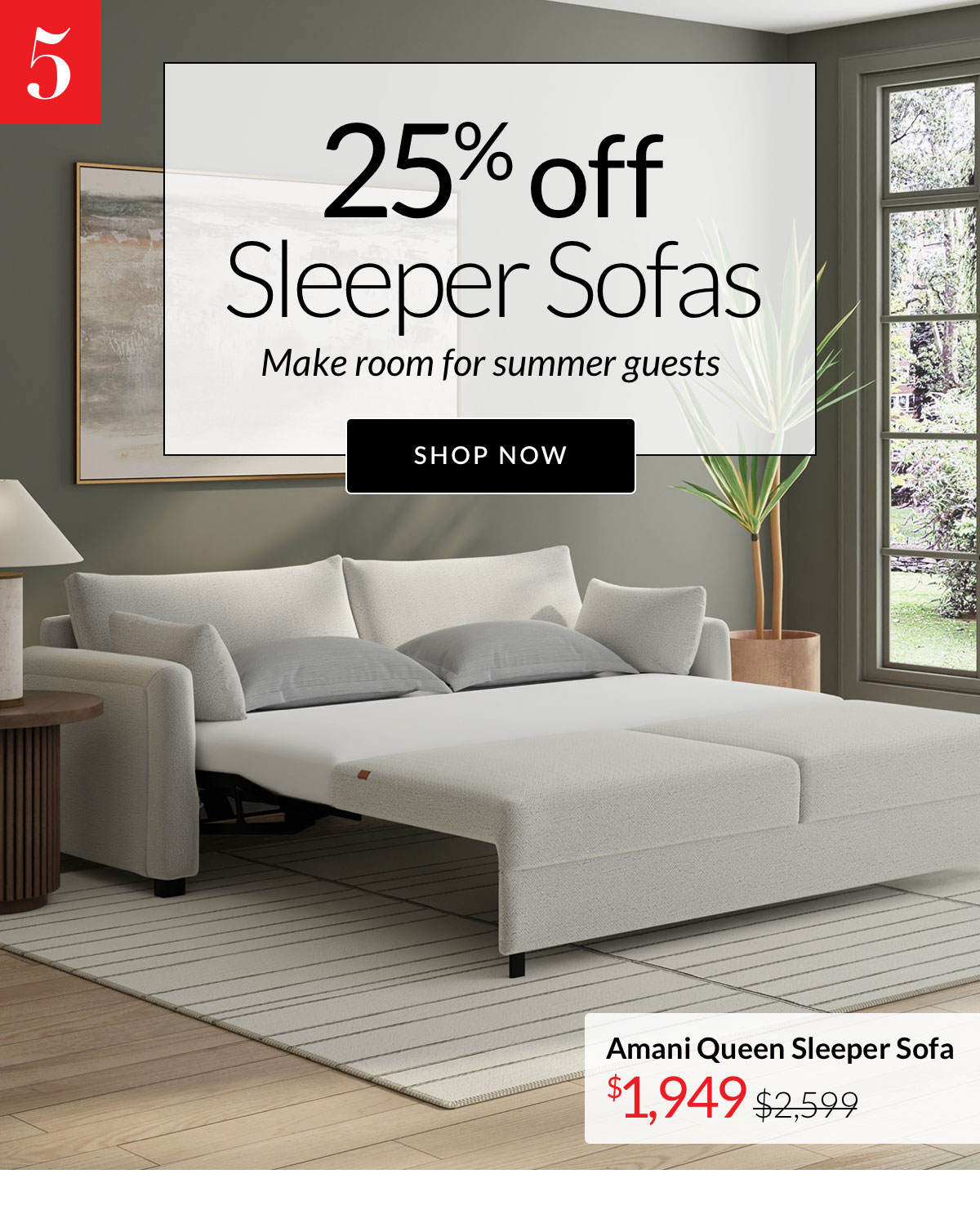 25% off Sleeper Sofas - Shop Now