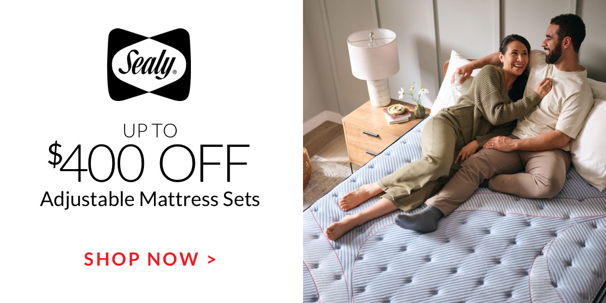 Up to $400 off Sealy Adjustable Mattress Sets