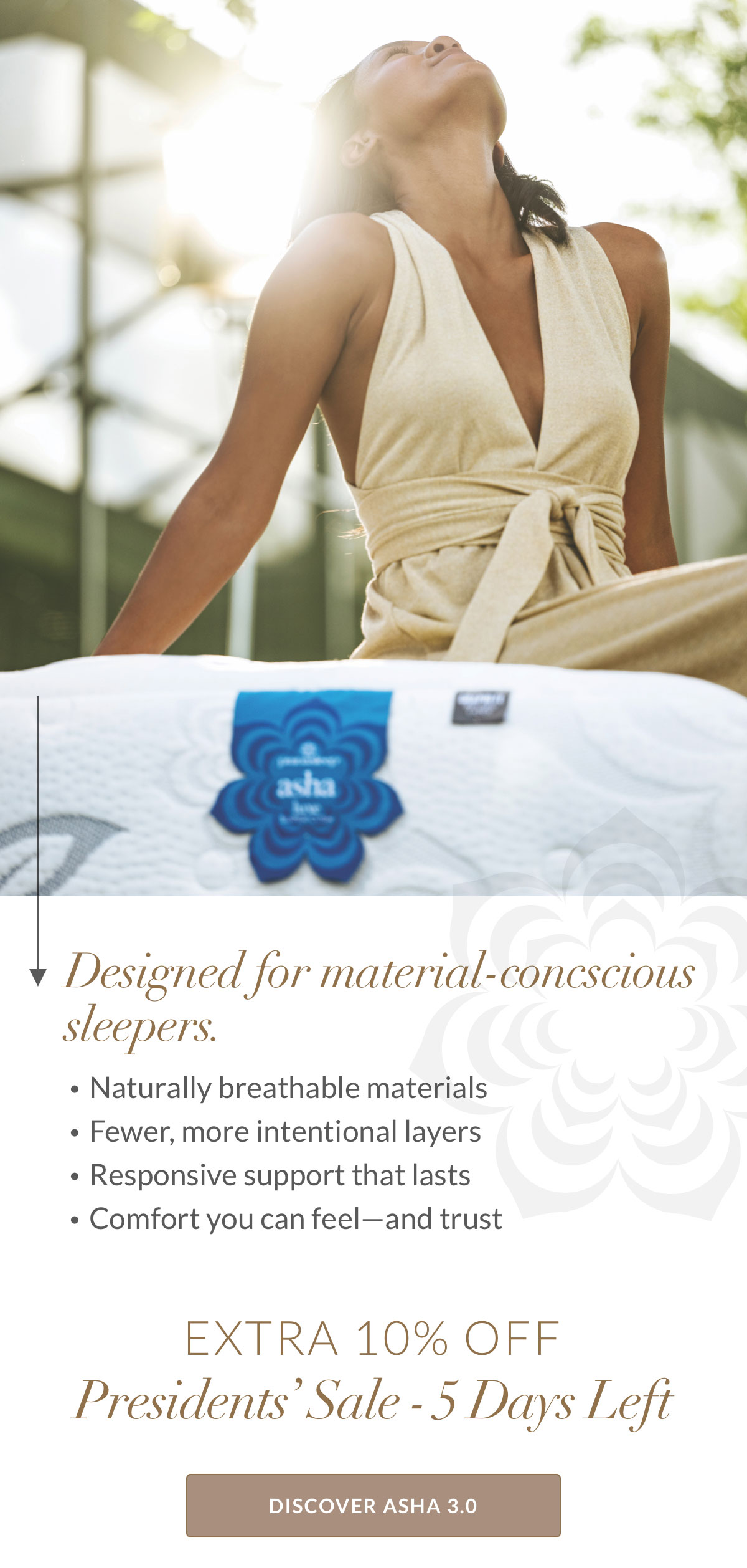 Designed for material-concscious sleepers. 