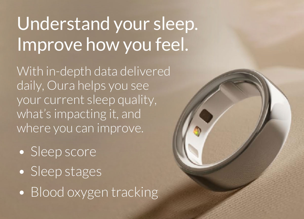 Understand you sleep. Improve how you feel. With in-depth data delivered daily, Oura helps you see your current sleep quality, what’s impacting it, and where you can improve.