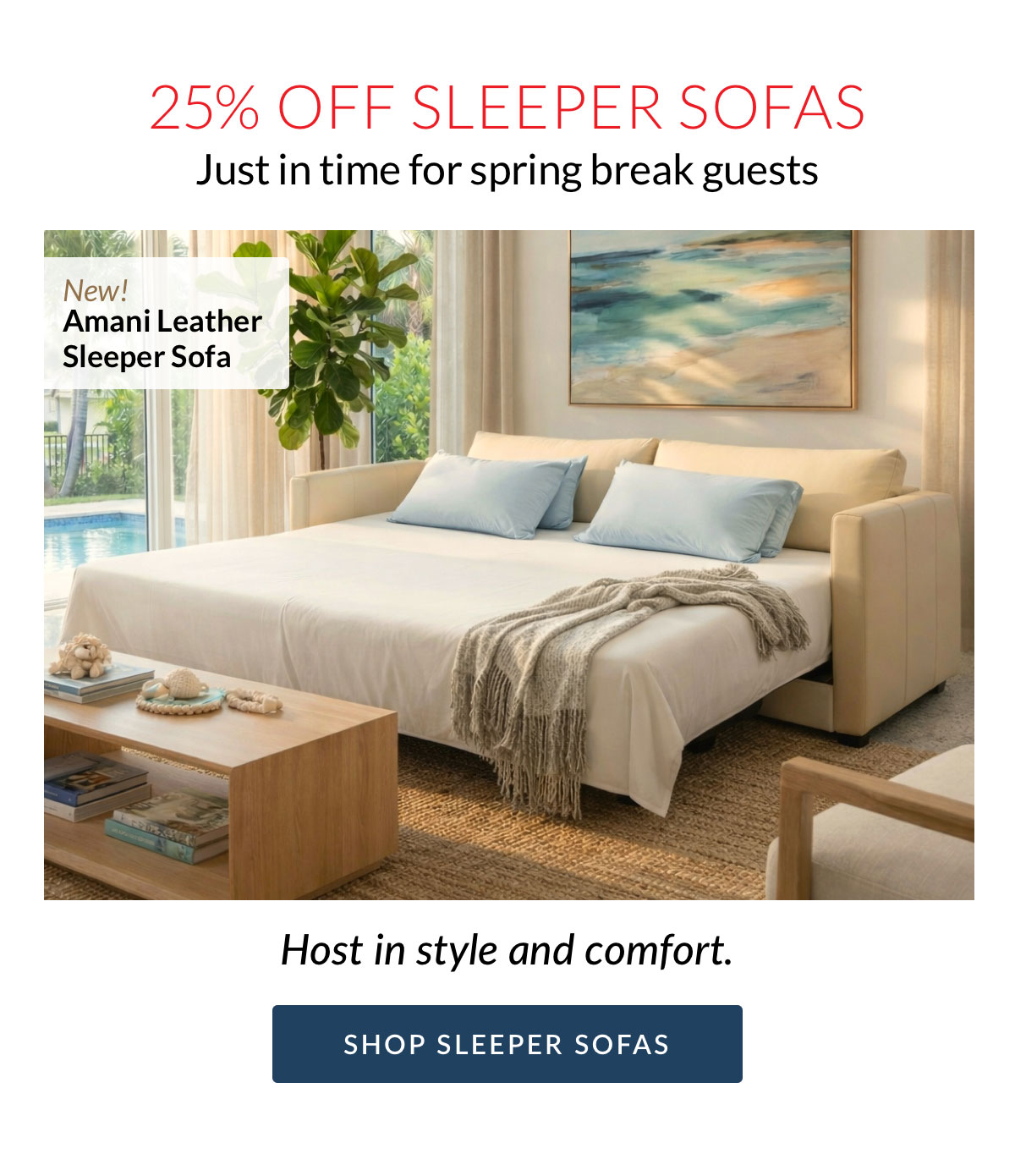 25% OFF SLEEPER SOFAS