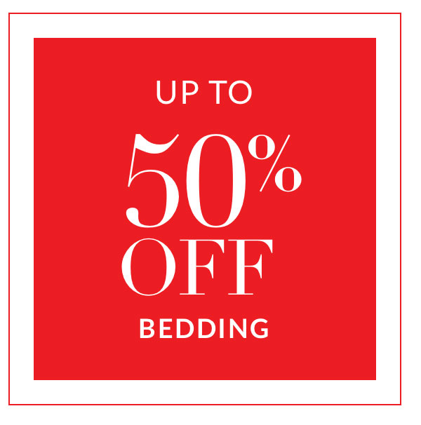 Up to 50% off Bedding