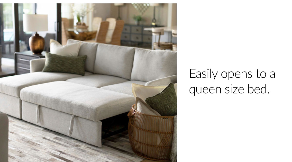 Easily opens to a queen size bed.