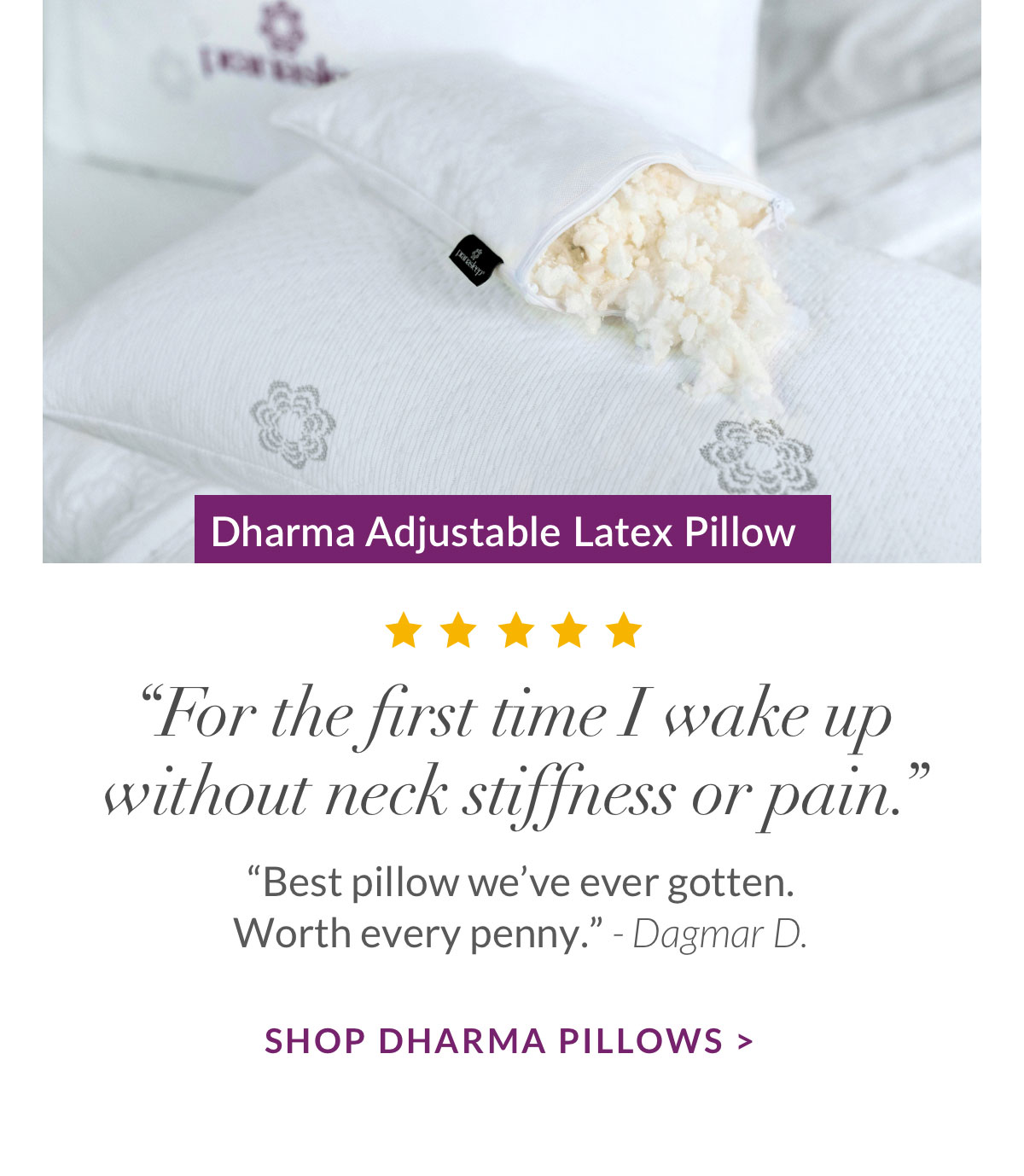 Shop Dharma Adjustable Latex Pillow Shop Dharma Adjustable Latex Pillow