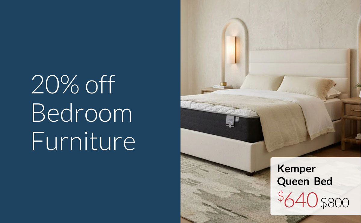 20% OFF BEDROOM FURNITURE