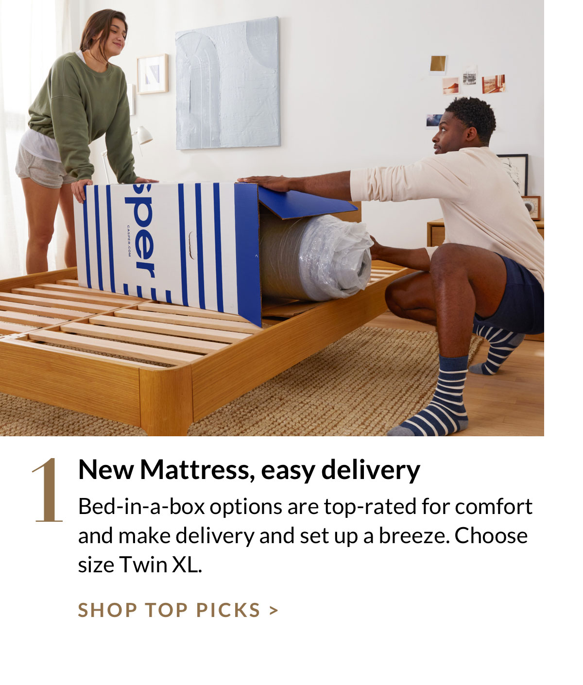 New Mattress, easy delivery - Shop Bed-in-a-box options