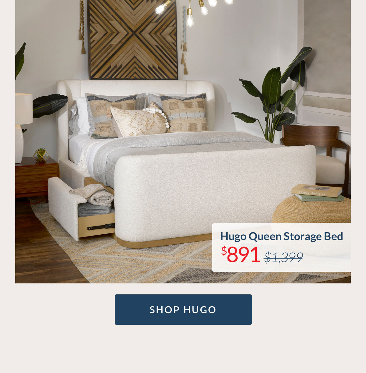 Hugo Queen Storage Bed $891