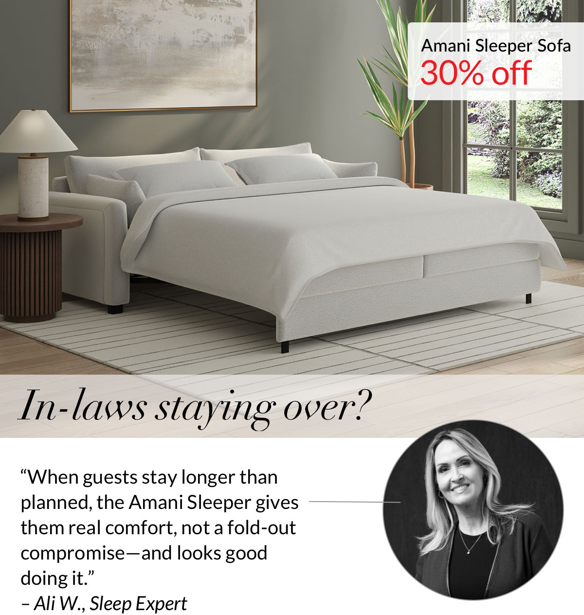 30% off Amani Sleeper Sofa