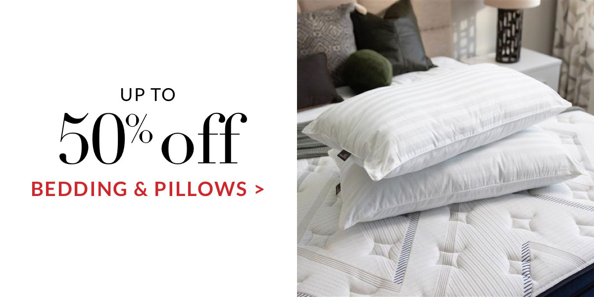 Up to 50% off Bedding and Pillows
