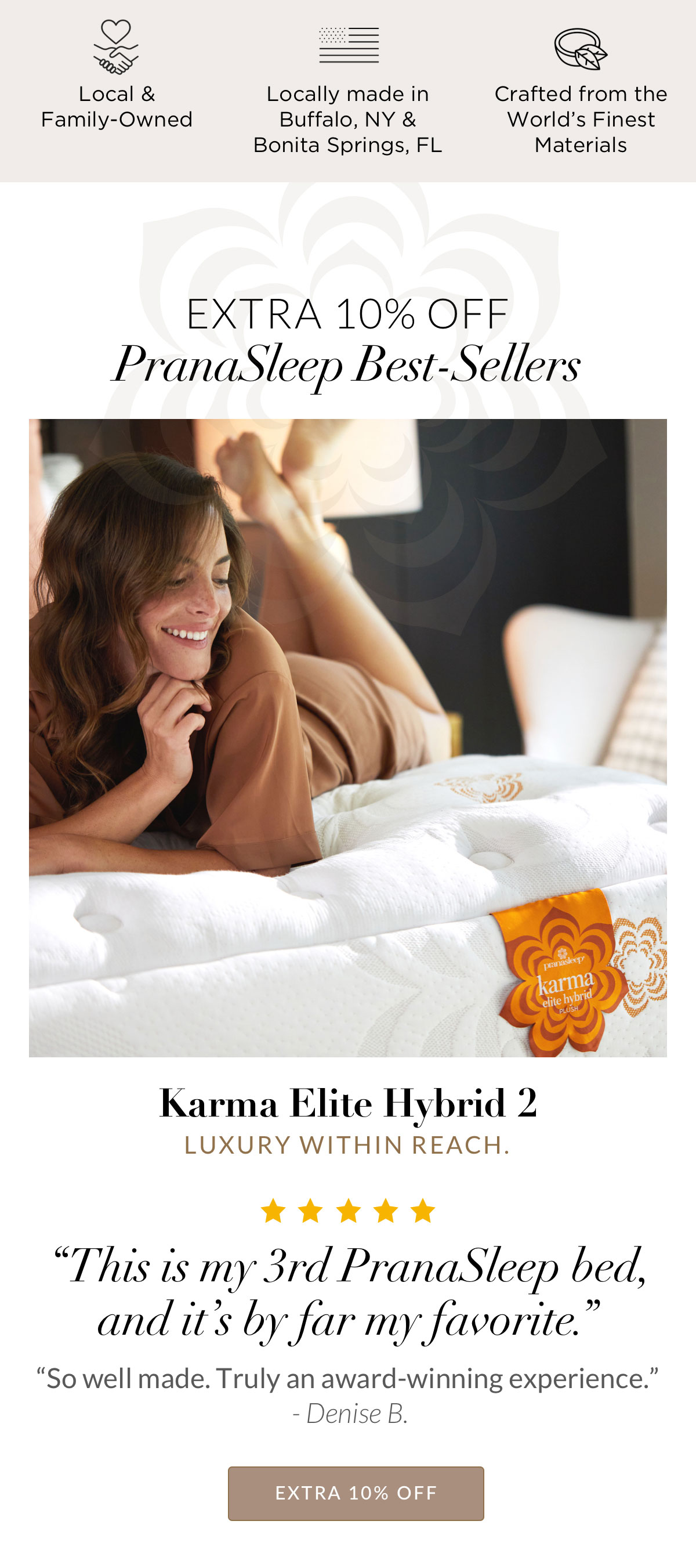 Shop PranaSleep Karma Elite 2 Hybrid Plush Mattress