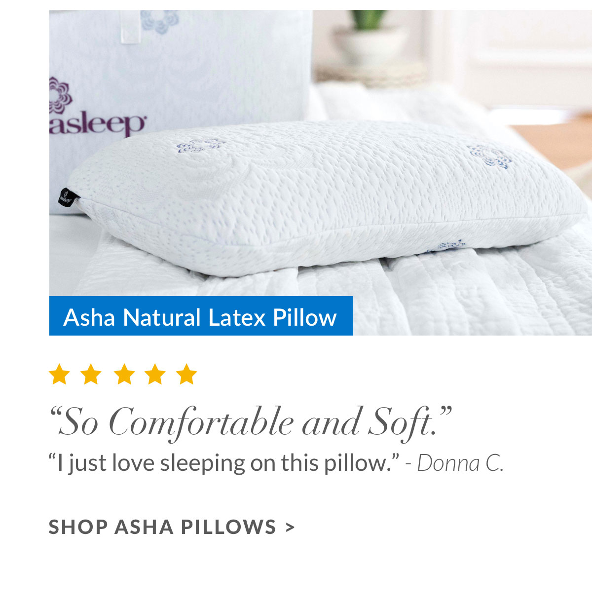 Shop Asha Natural Latex Pillow Shop Asha Natural Latex Pillow