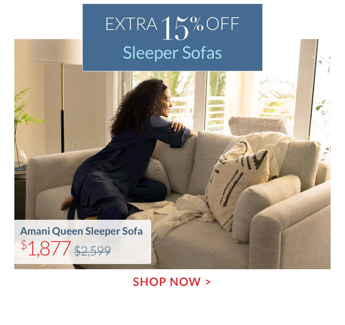 Extra 15% off Sleeper Sofas