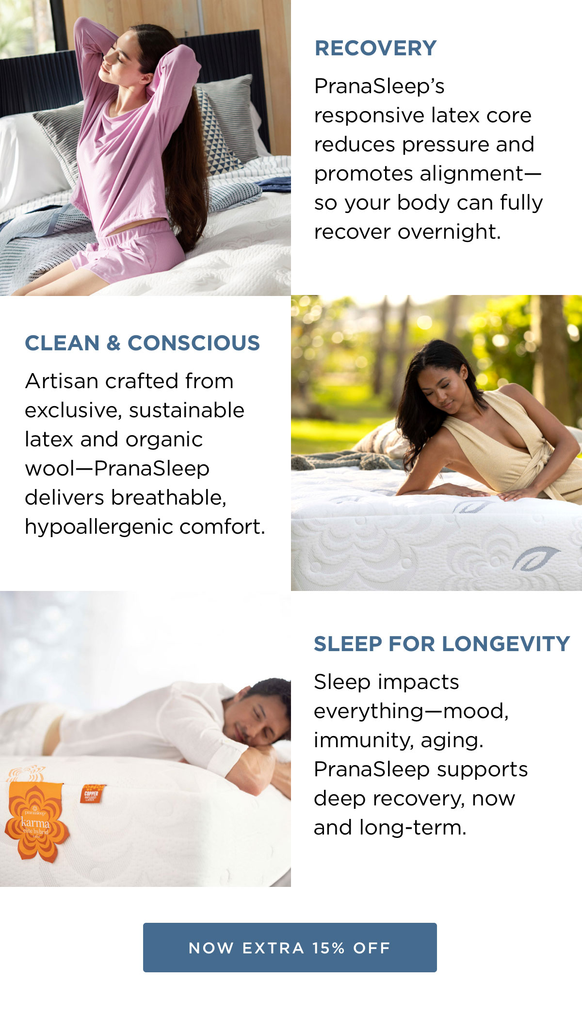 Recovery. Clean & Conscious. Sleep for Longevity Recovery. Clean & Conscious. Sleep for Longevity