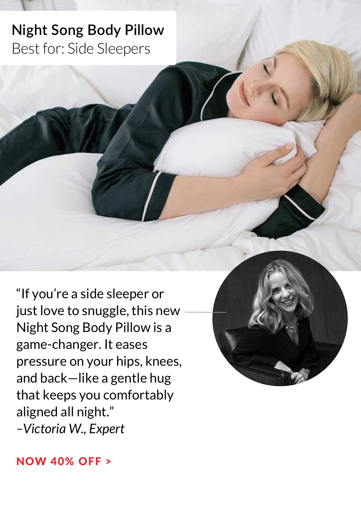 Shop Night Song Body Pillow - Now 40% off 