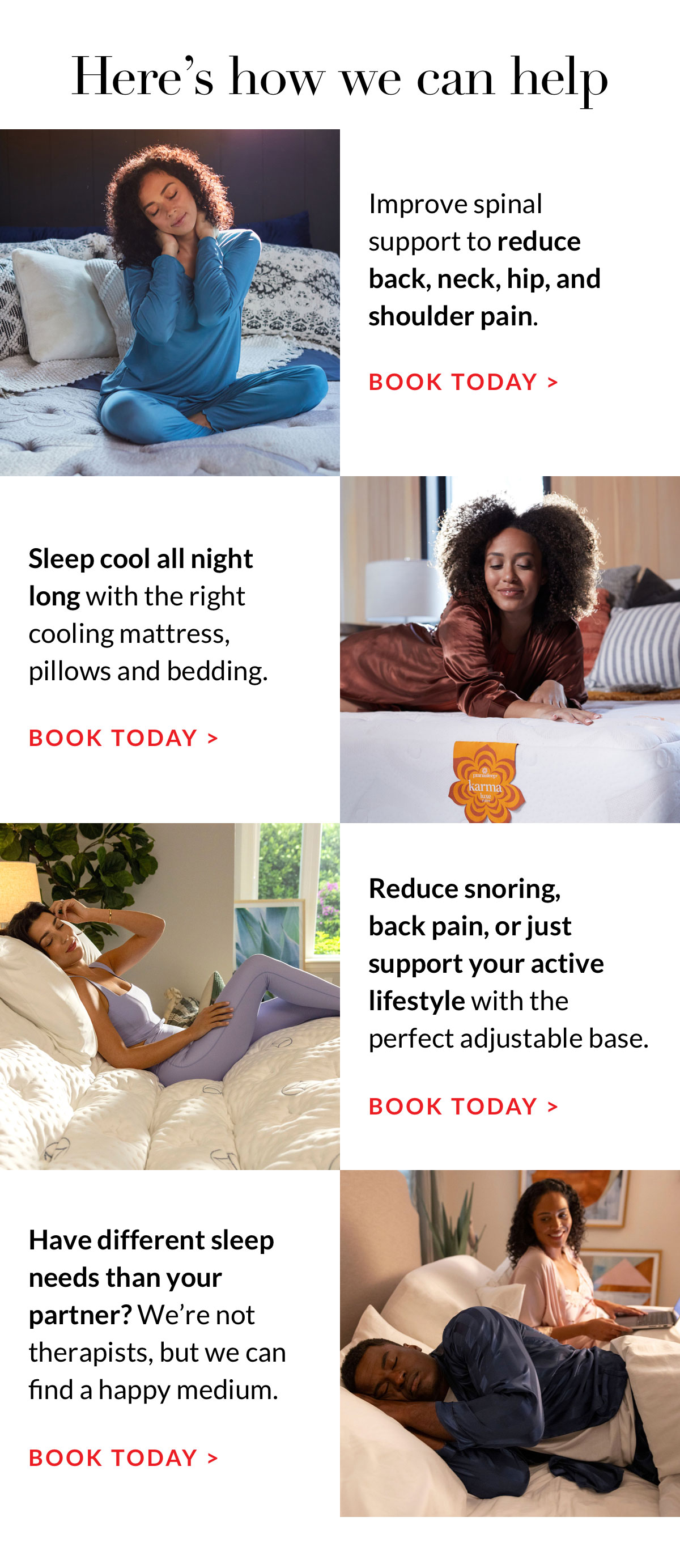 Here’s how we can help - Book Today