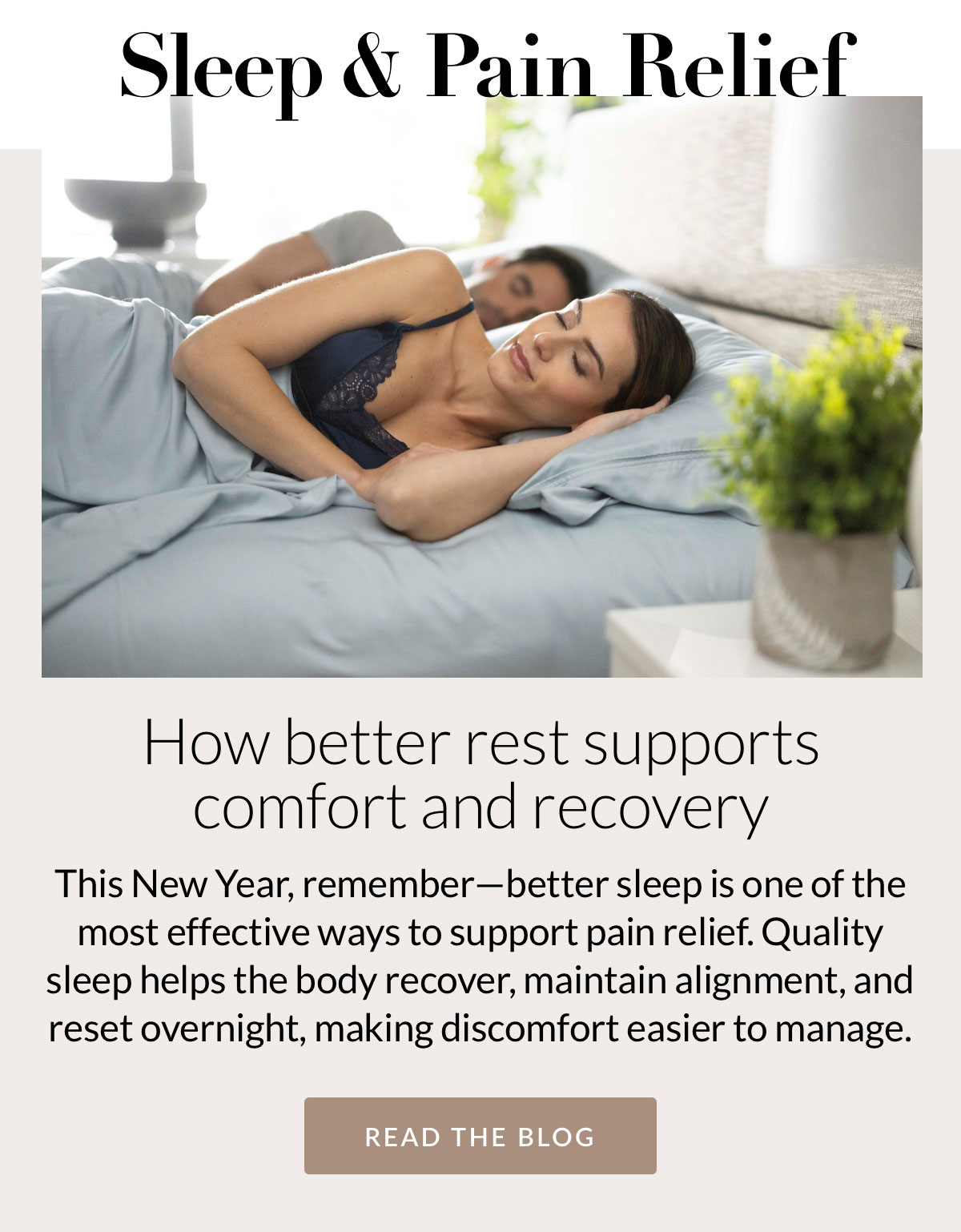 Sleep & Pain - How better rest supports comfort and recovery
