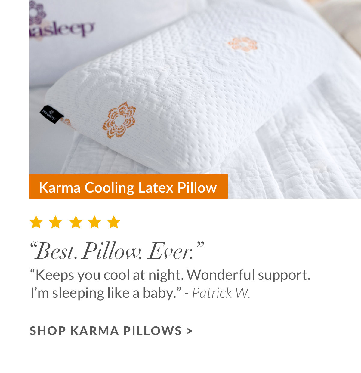 Shop Karma Cooling Latex Pillow Shop Karma Cooling Latex Pillow