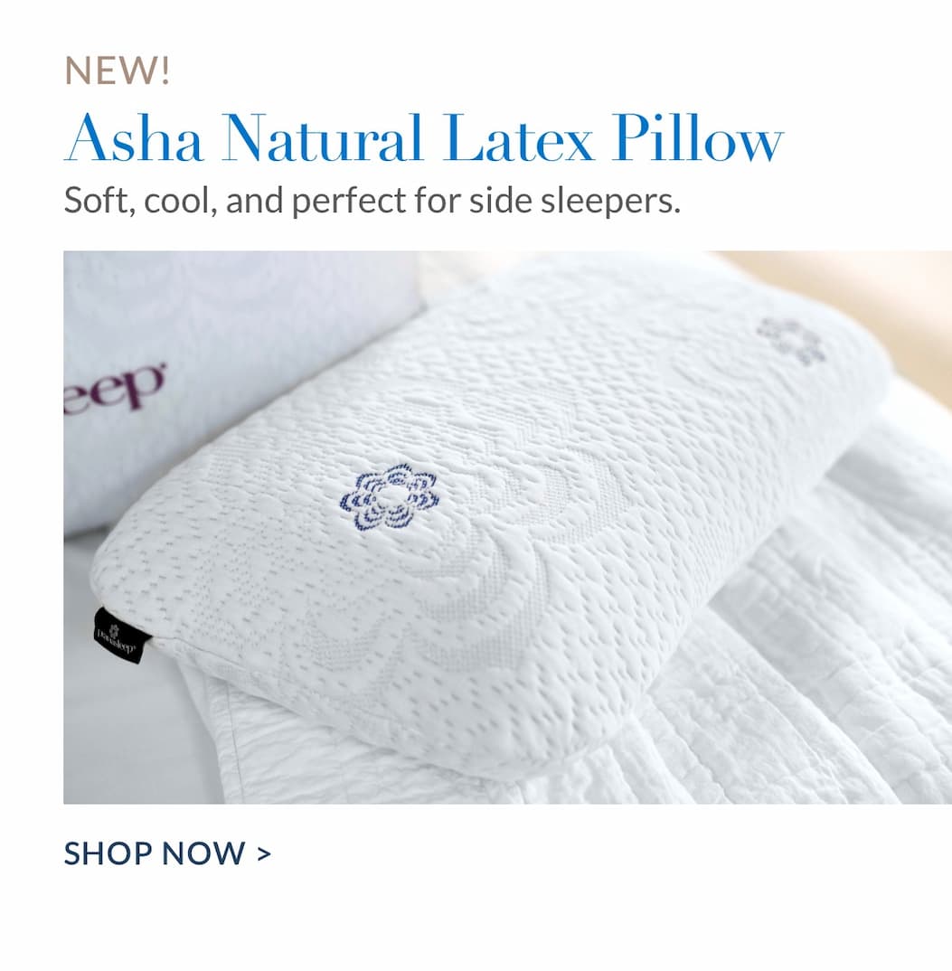 Asha Natural Latex Pillow - Best for: Side Sleeper