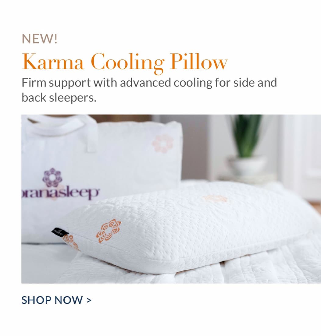 Karma Cooling Latex Pillow - Best for: Side & Back Sleepers
