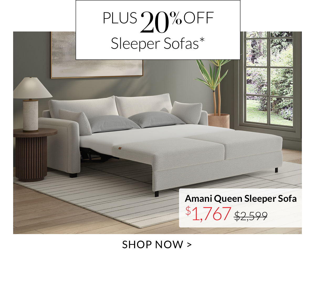 Plus 20% off Sleeper Sofas*