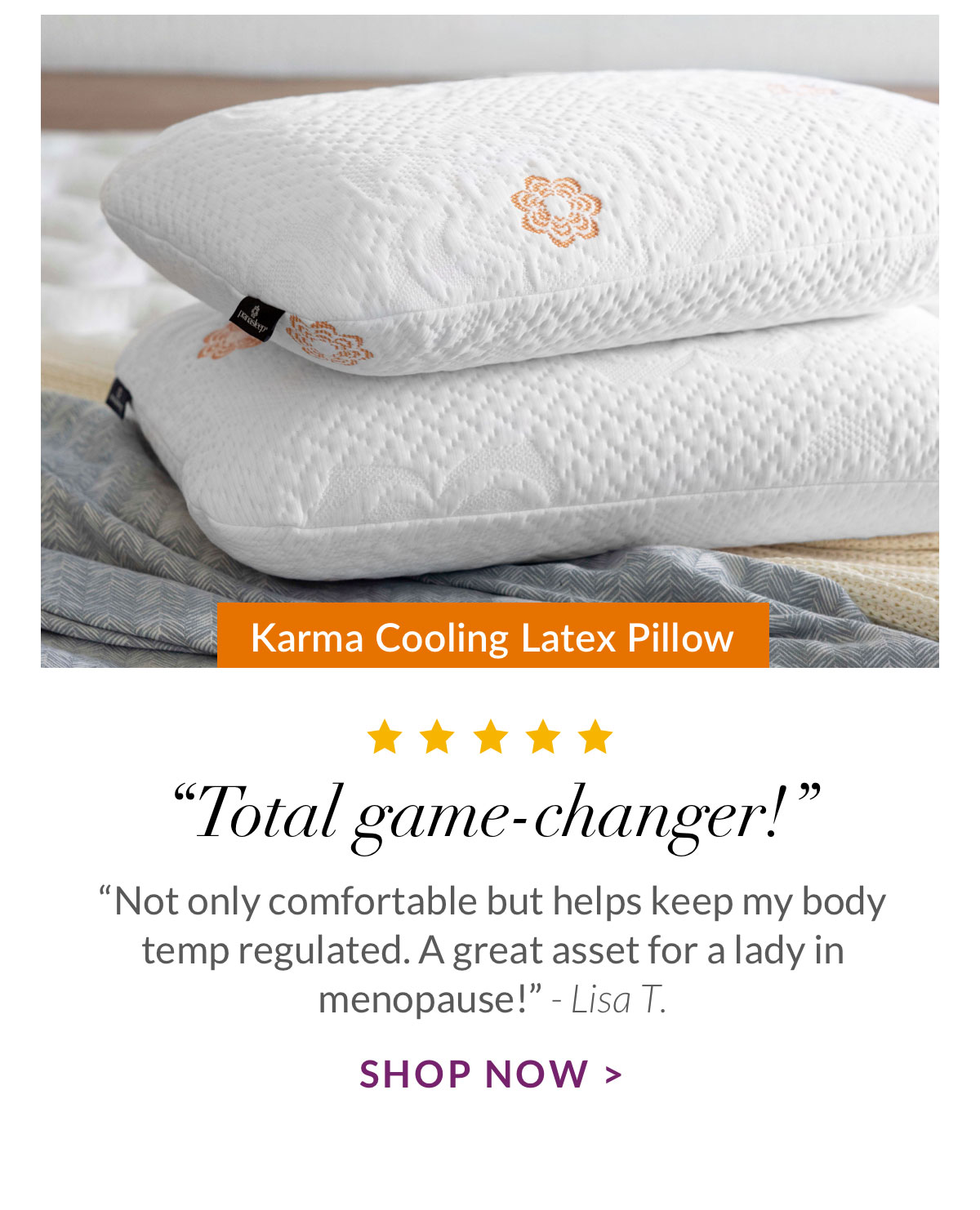 Shop the Karma Cooling Latex Pillow